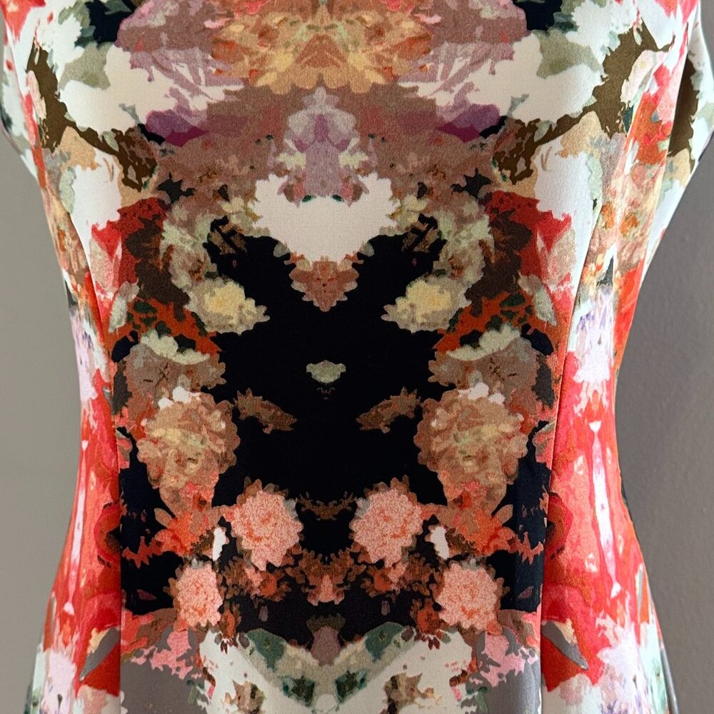 Maggy London Women's Bold Floral Sleeveless Dress Size 8 - Picture 4 of 16